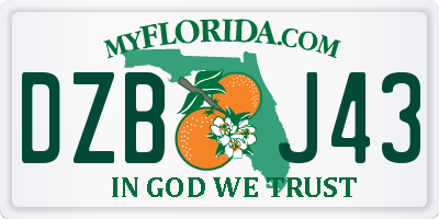 FL license plate DZBJ43