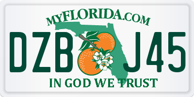 FL license plate DZBJ45