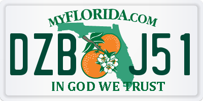 FL license plate DZBJ51