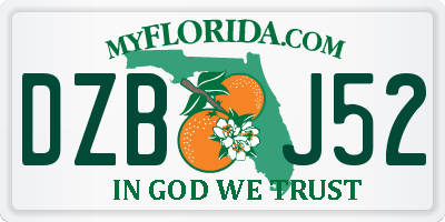 FL license plate DZBJ52