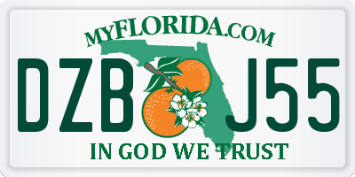 FL license plate DZBJ55