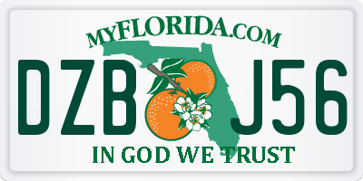 FL license plate DZBJ56