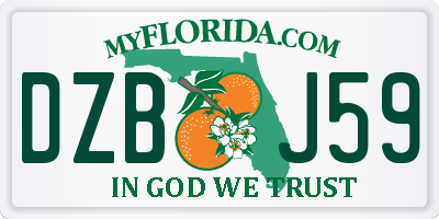 FL license plate DZBJ59