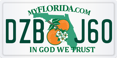 FL license plate DZBJ60