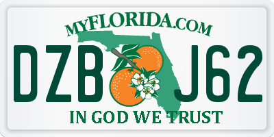 FL license plate DZBJ62