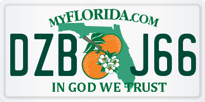 FL license plate DZBJ66