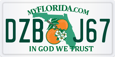 FL license plate DZBJ67
