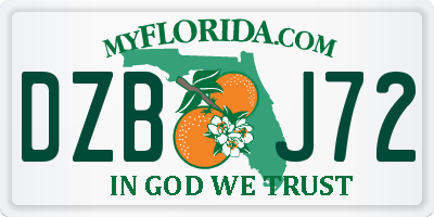 FL license plate DZBJ72