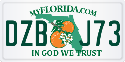FL license plate DZBJ73