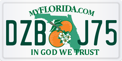 FL license plate DZBJ75