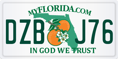 FL license plate DZBJ76