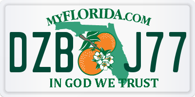 FL license plate DZBJ77