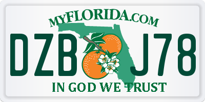 FL license plate DZBJ78
