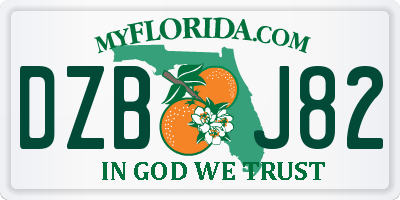 FL license plate DZBJ82