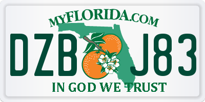 FL license plate DZBJ83