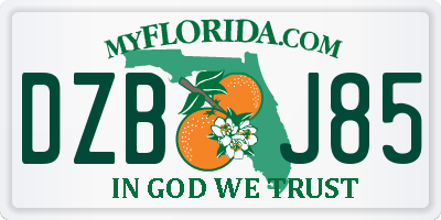 FL license plate DZBJ85