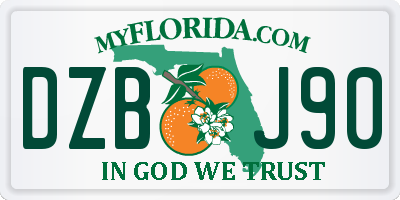 FL license plate DZBJ90