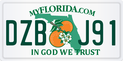 FL license plate DZBJ91