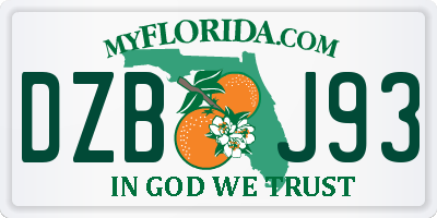 FL license plate DZBJ93