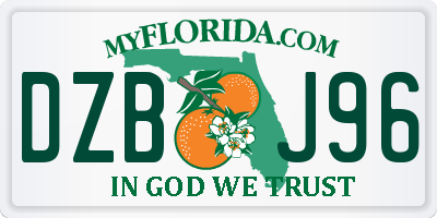 FL license plate DZBJ96