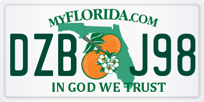FL license plate DZBJ98