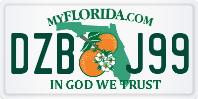 FL license plate DZBJ99