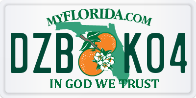 FL license plate DZBK04