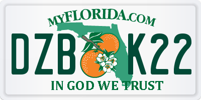 FL license plate DZBK22