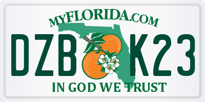 FL license plate DZBK23