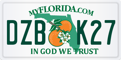 FL license plate DZBK27