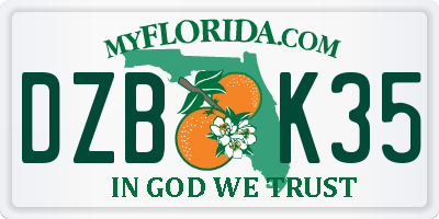 FL license plate DZBK35