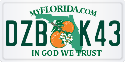 FL license plate DZBK43