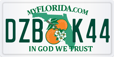FL license plate DZBK44