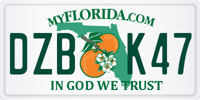 FL license plate DZBK47