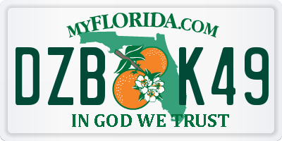 FL license plate DZBK49