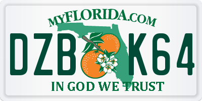 FL license plate DZBK64