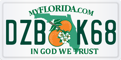 FL license plate DZBK68