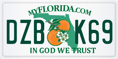 FL license plate DZBK69