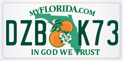FL license plate DZBK73