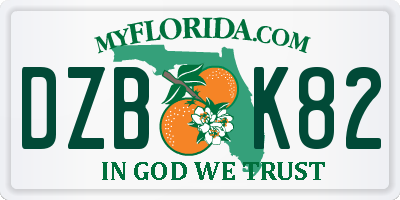 FL license plate DZBK82