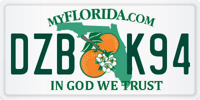 FL license plate DZBK94