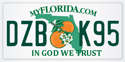 FL license plate DZBK95
