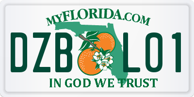 FL license plate DZBL01