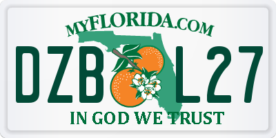 FL license plate DZBL27