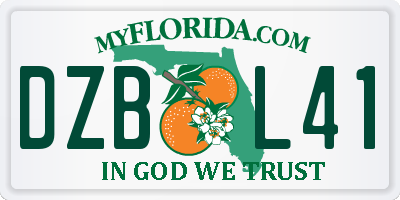 FL license plate DZBL41