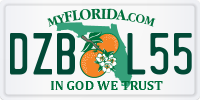 FL license plate DZBL55
