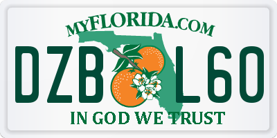 FL license plate DZBL60