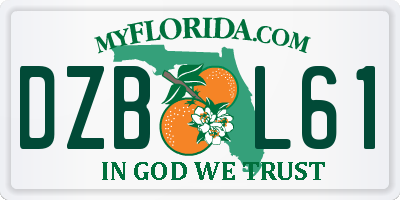 FL license plate DZBL61