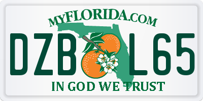 FL license plate DZBL65