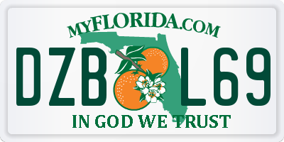 FL license plate DZBL69